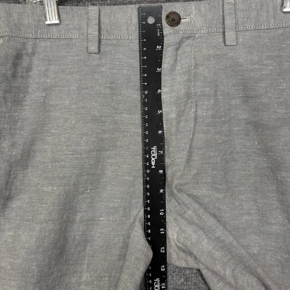 Banana‎ Republic Shorts Mens 31 Fits 34 Gray Linen Cotton Blend Slub City Preppy